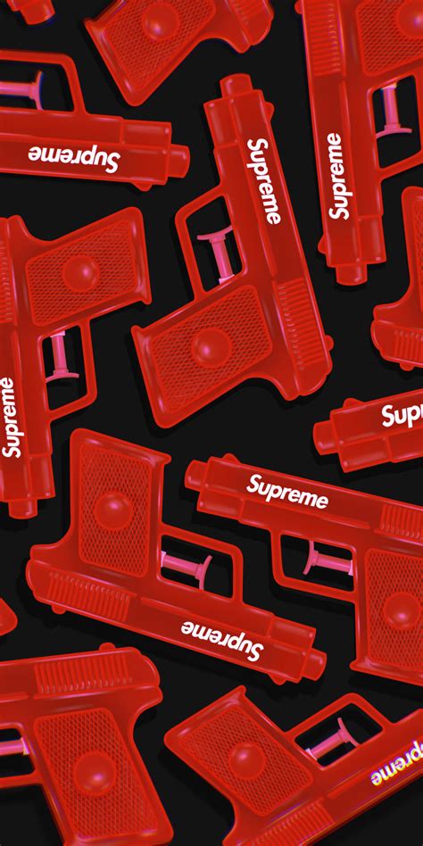 supreme water gun iPhone wallpaper